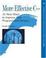 Cover of "More Effective C++"