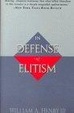 Cover of In Defense of Elitism