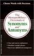 Cover of The Merriam-Webster Dictionary of Synonyms and Antonyms