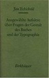 Cover of Ausgewählte Aufsätze über Fragen der Gestalt des Buches und der Typographie