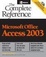 Cover of Microsoft Office Access 2003