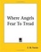 Cover of "Where Angels Fear To Tread"