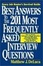 Cover of Best Answers to the 201 Most Frequently Asked Interview Questions