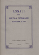 Cover of Annali della Scuola Normale Superiore di Pisa