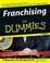 Cover of Franchising For Dummies