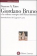 Cover of Giordano Bruno e la cultura europea del rinascimento