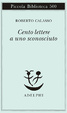 Cover of Cento lettere a uno sconosciuto