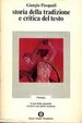 Cover of Storia della tradizione e critica del testo