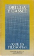 Cover of ¿Qué es filosofía?