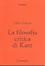 Cover of La filosofia critica di Kant