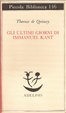 Cover of Gli ultimi giorni di Immanuel Kant
