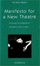 Cover of Manifesto for a New Theatre