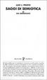 Cover of Saggi di semiotica