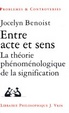 Cover of Entre acte et sens