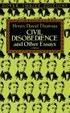 Cover of Civil Disobedience and Other Essays