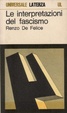 Cover of Le interpretazioni del fascismo
