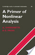 Cover of A Primer of Nonlinear Analysis