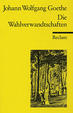 Cover of Die Wahlverwandtschaften