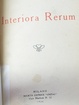 Cover of Interiora rerum