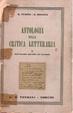 Cover of Antologia della critica letteraria