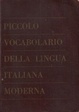 Cover of Piccolo vocabolario della lingua italiana moderna