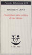 Cover of Contributo alla critica di me stesso