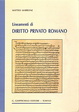 Cover of Lineamenti di diritto privato romano