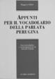 Cover of Appunti per il vocabolario della parlata perugina
