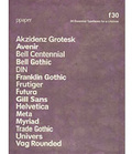 f30 30 Essentail Typefaces for a lifetime