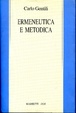 Cover of Ermeneutica e metodica