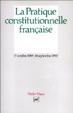 Cover of La pratique constitutionnelle française
