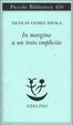 Cover of In margine a un testo implicito