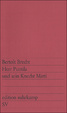 Cover of Herr Puntila Und Sein Knecht Matti