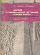 Cover of Società e comunicazione letteraria di Roma antica
