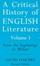 Cover of A Critical History of English Literature