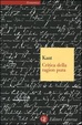 Cover of Critica della ragion pura