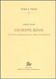 Cover of Giuseppe Rensi. Filosofia e religione nel primo Novecento