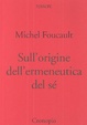 Cover of Sull'origine dell'ermeneutica del sé