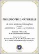 Cover of Philosophie naturelle