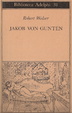 Cover of Jacob Von Gunten
