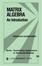 Cover of 'Matrix Algebra'