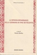 Cover of La spinoza - Renaissance nella Germania di fine Settecento