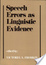 Cover of Speech Errors as Linguistic Evidence