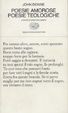 Cover of Poesie amorose. Poesie teologiche