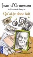 Cover of Qu'ai-je donc fait