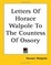Cover of Letters of Horace Walpole to the Countess of Ossory