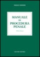 Cover of Manuale di procedura penale
