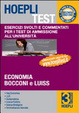 Cover of Hoepli test. Vol. 3: Esercizi e verifiche per i test di ammissione all'università. Economia, Bocconi e Luiss.