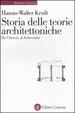 Cover of Storia delle teorie architettoniche da Vitruvio al Settecento