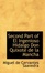 Cover of Second Part of El Ingenioso Hidalgo Don Quixote de La Mancha